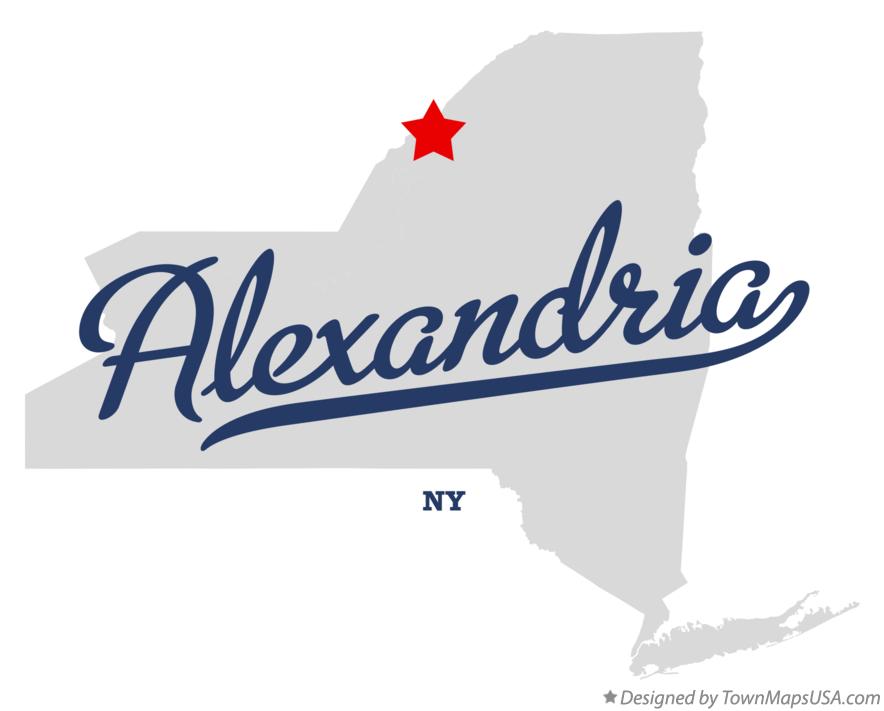 Map of Alexandria New York NY