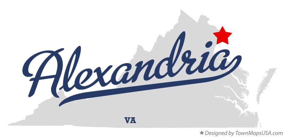 Map of Alexandria Virginia VA