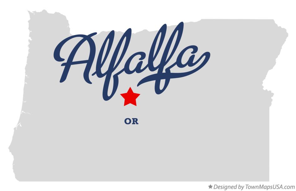 Map of Alfalfa Oregon OR