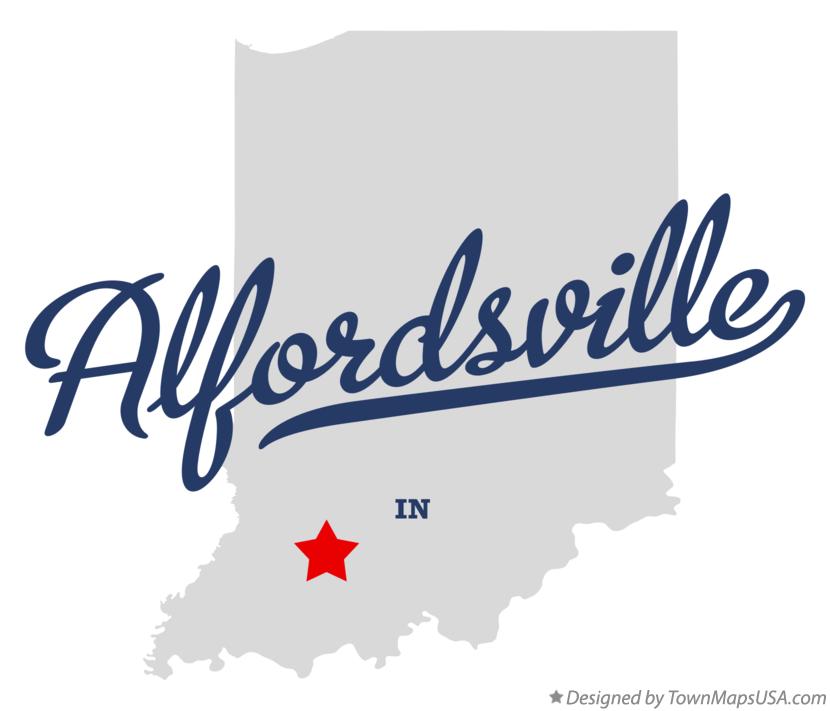 Map of Alfordsville Indiana IN