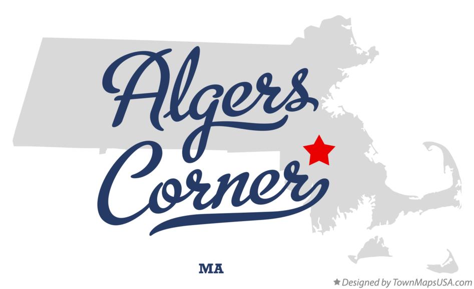 Map of Algers Corner Massachusetts MA