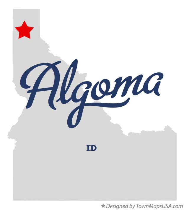 Map of Algoma Idaho ID