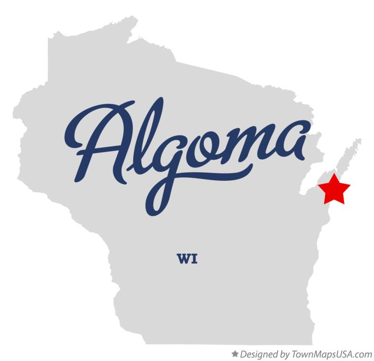 Map of Algoma Wisconsin WI