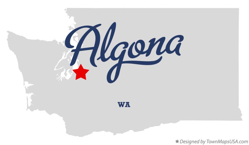 Map of Algona Washington WA