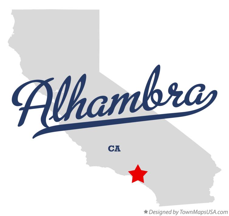 Map of Alhambra California CA