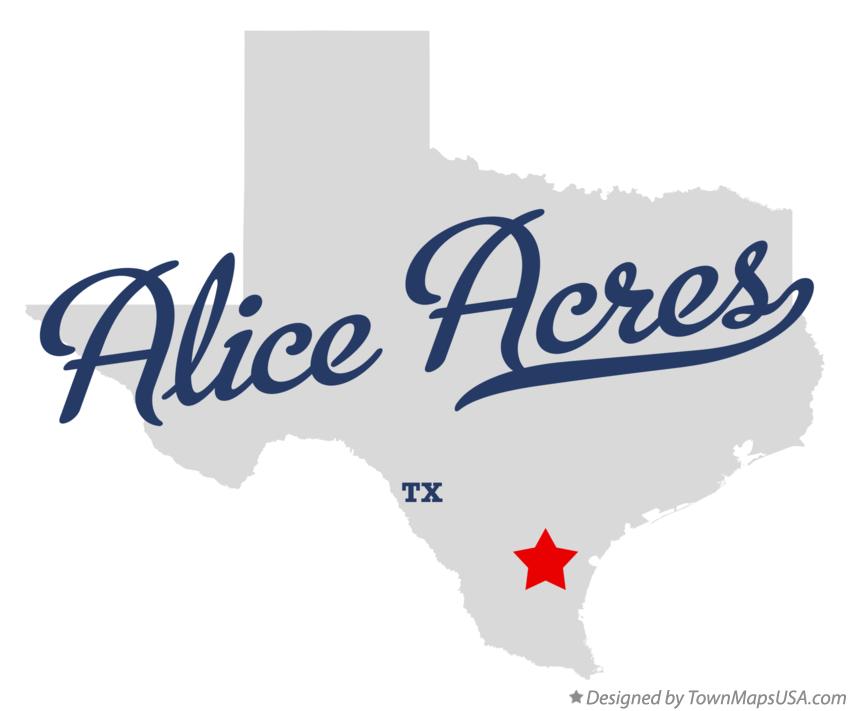 Map of Alice Acres Texas TX