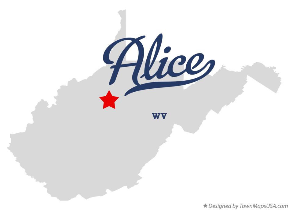 Map of Alice West Virginia WV