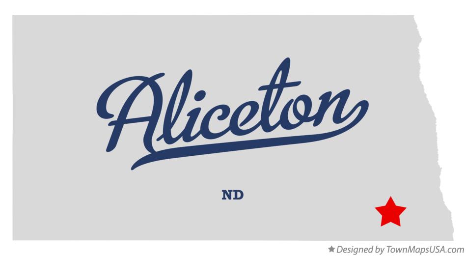 Map of Aliceton North Dakota ND