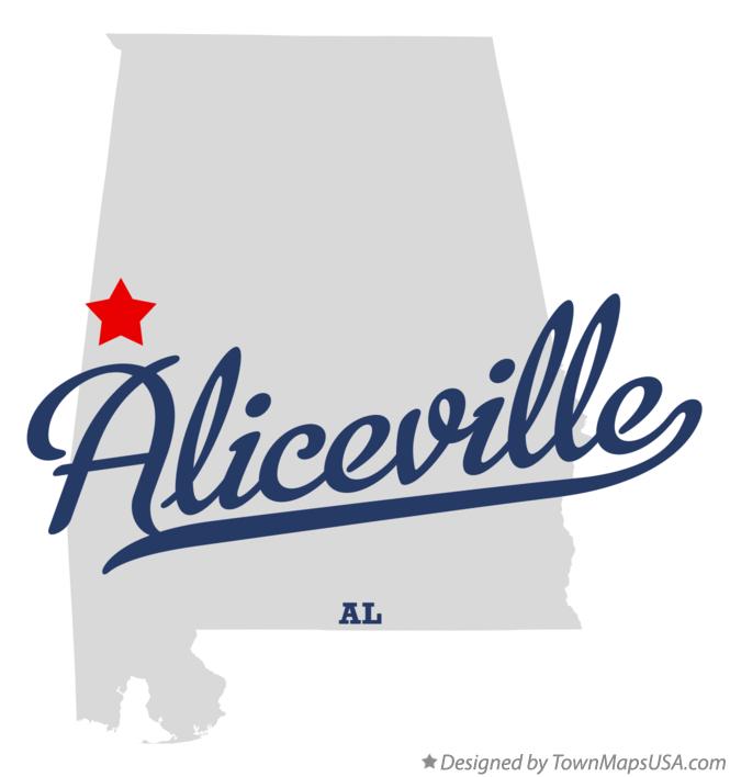 Map of Aliceville Alabama AL