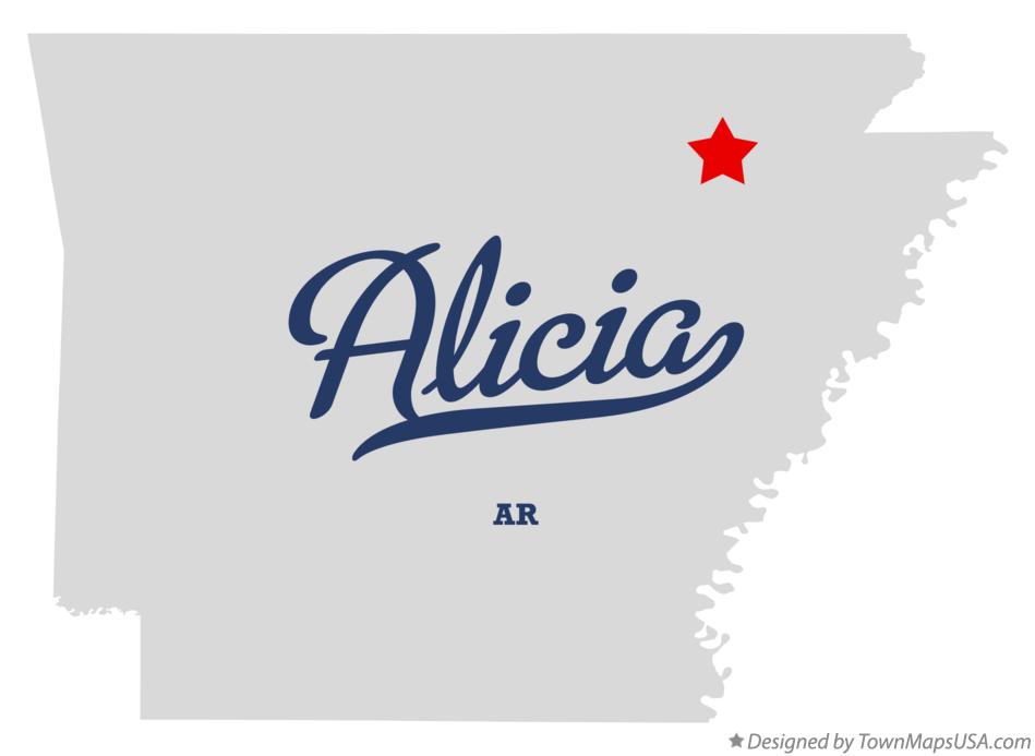 Map of Alicia Arkansas AR