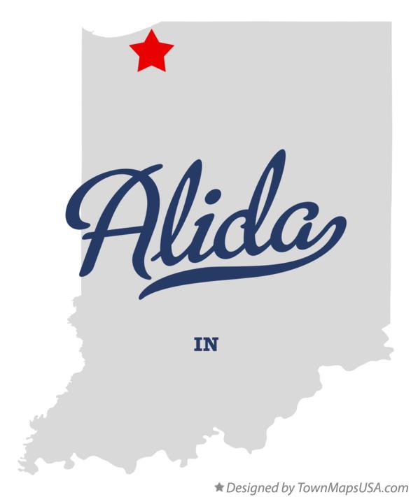 Map of Alida Indiana IN
