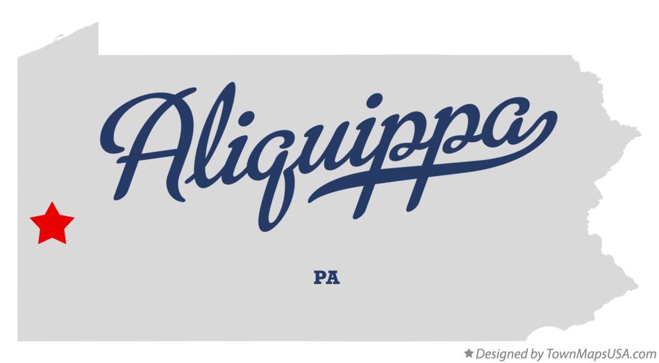 Map of Aliquippa Pennsylvania PA