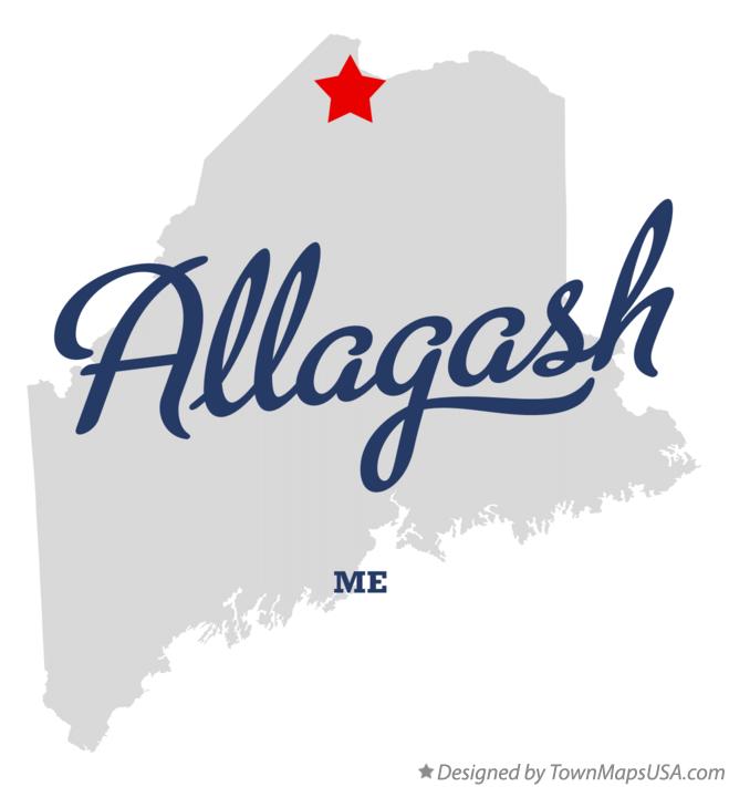 Map of Allagash Maine ME