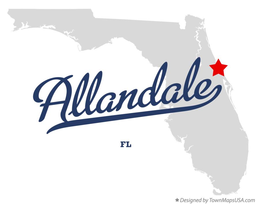 Map of Allandale Florida FL