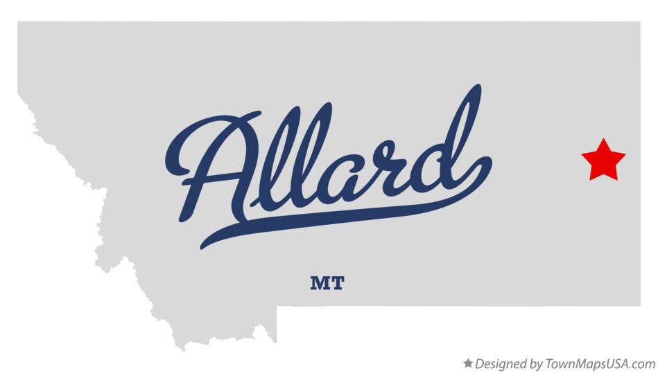 Map of Allard Montana MT