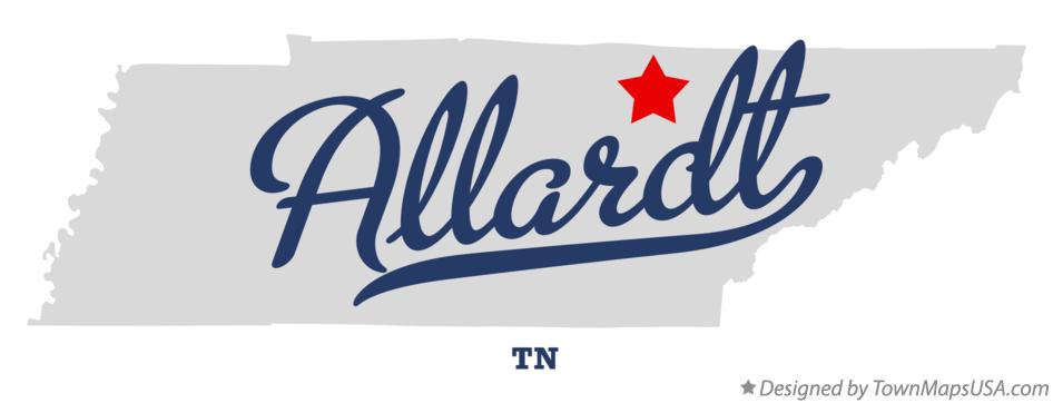 Map of Allardt Tennessee TN