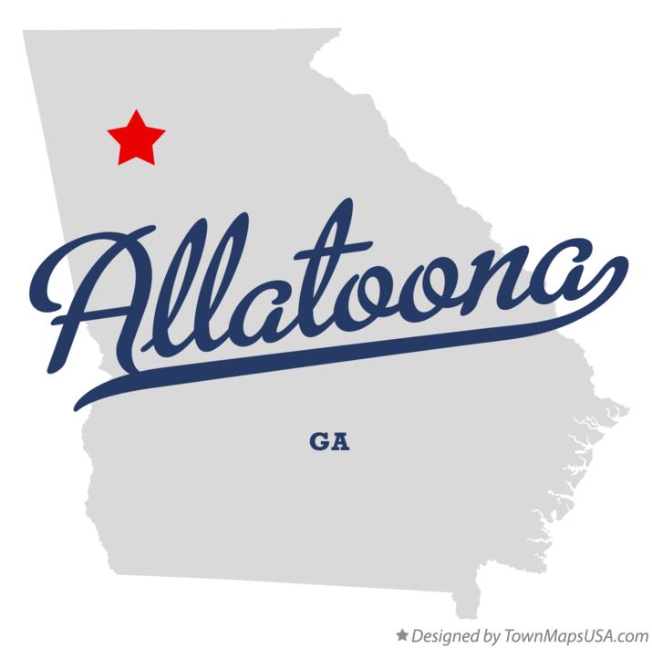 Map of Allatoona Georgia GA