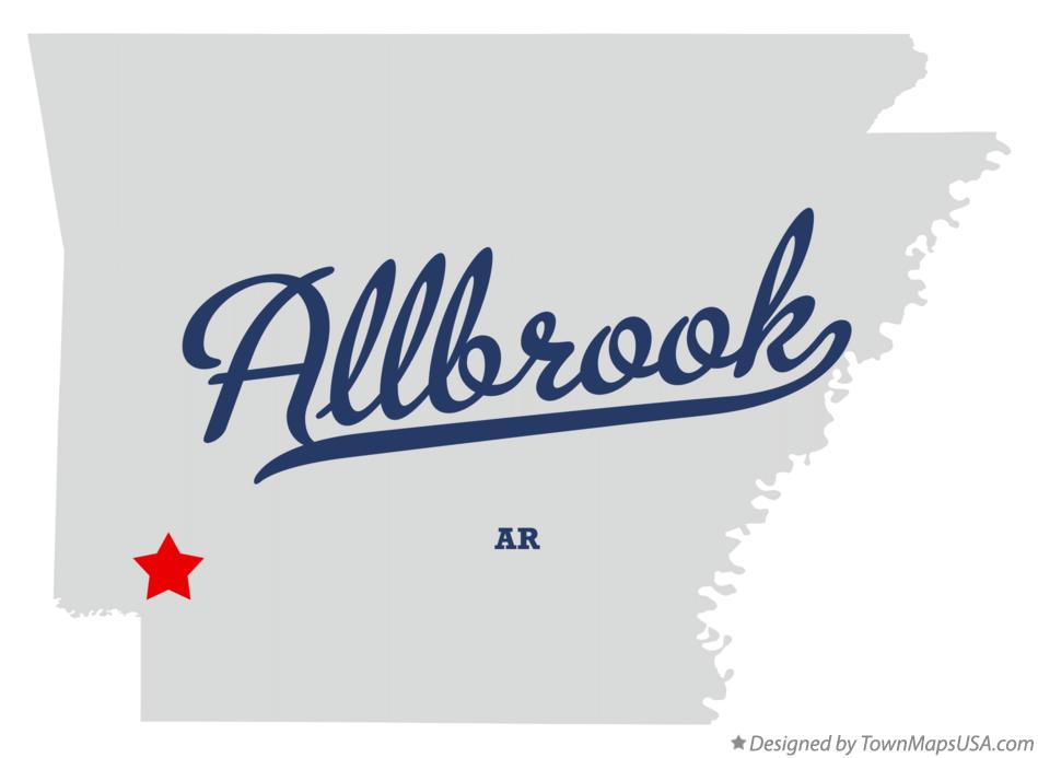 Map of Allbrook Arkansas AR