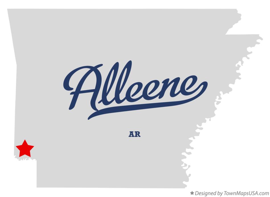 Map of Alleene Arkansas AR
