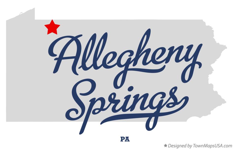 Map of Allegheny Springs Pennsylvania PA