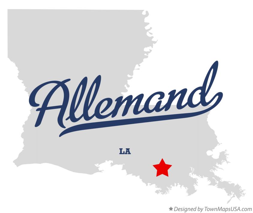 Map of Allemand Louisiana LA