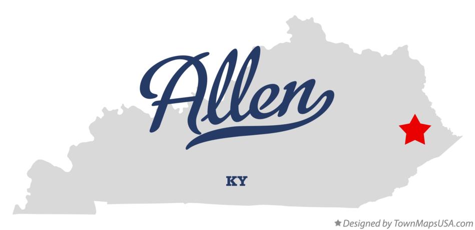 Map of Allen Kentucky KY