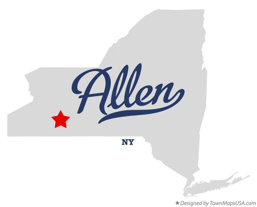 Map of Allen New York NY