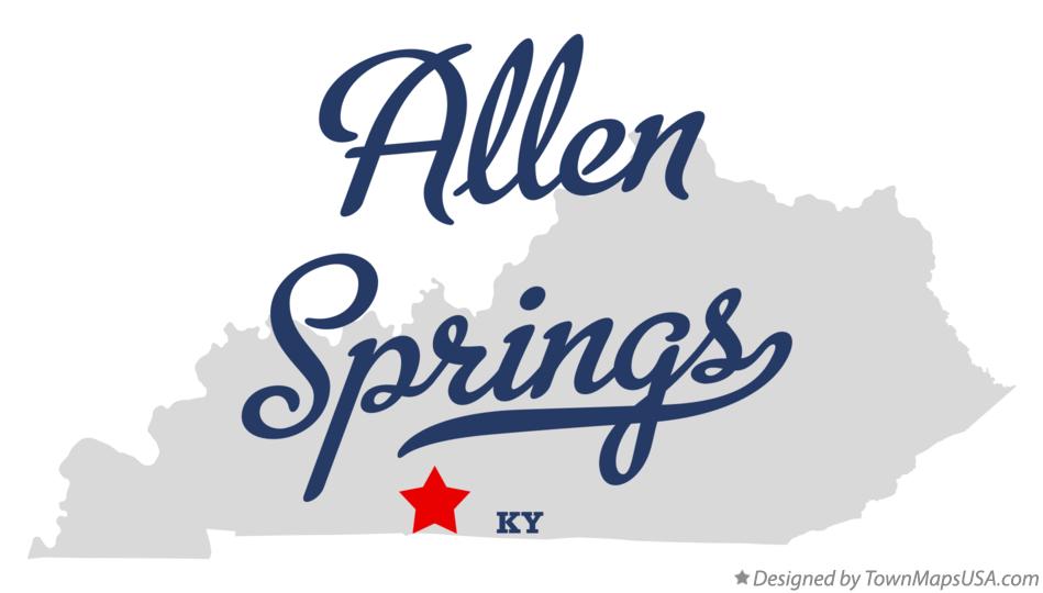Map of Allen Springs Kentucky KY