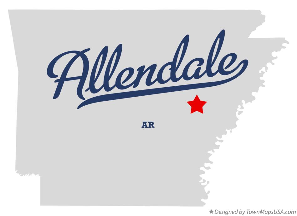 Map of Allendale Arkansas AR