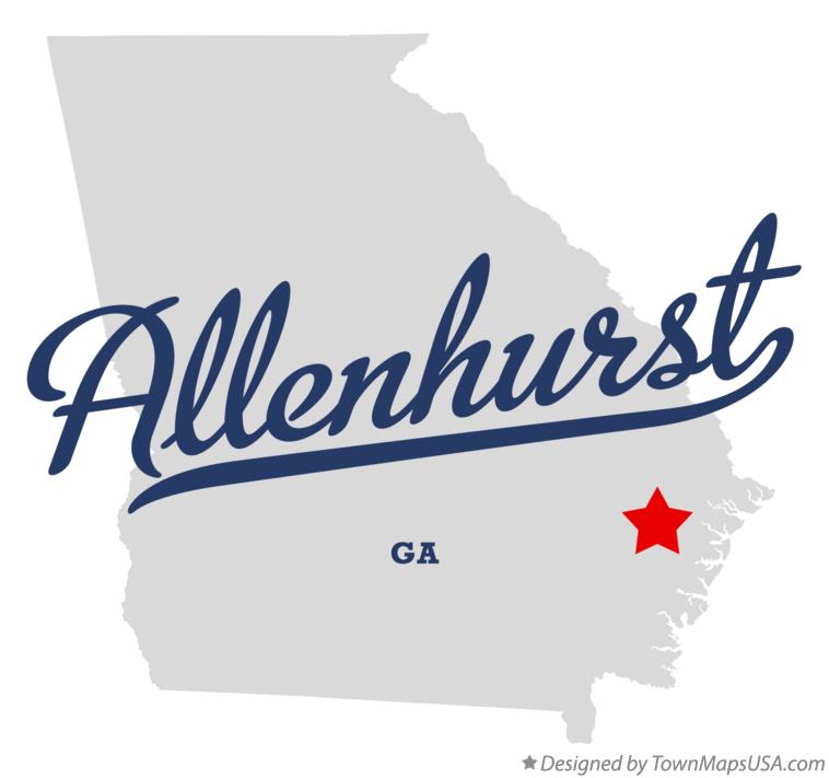 Map of Allenhurst Georgia GA