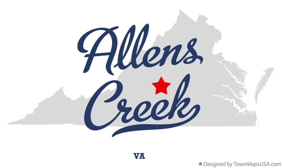 Map of Allens Creek Virginia VA