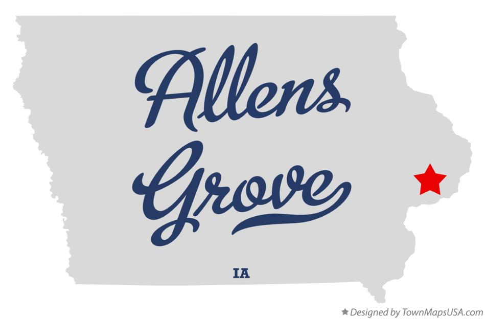 Map of Allens Grove Iowa IA