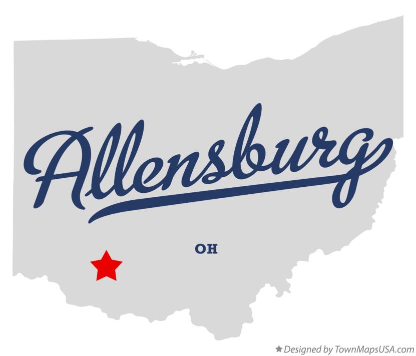 Map of Allensburg Ohio OH