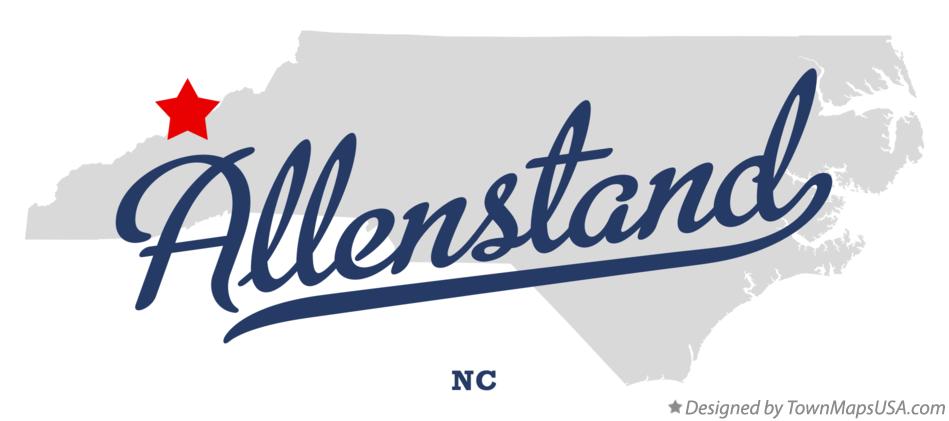 Map of Allenstand North Carolina NC