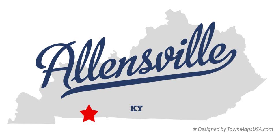 Map of Allensville Kentucky KY