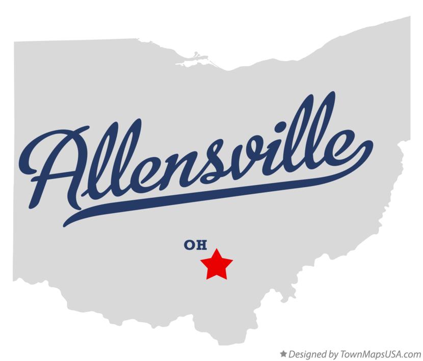 Map of Allensville Ohio OH