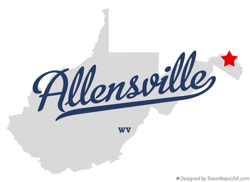 Map of Allensville West Virginia WV