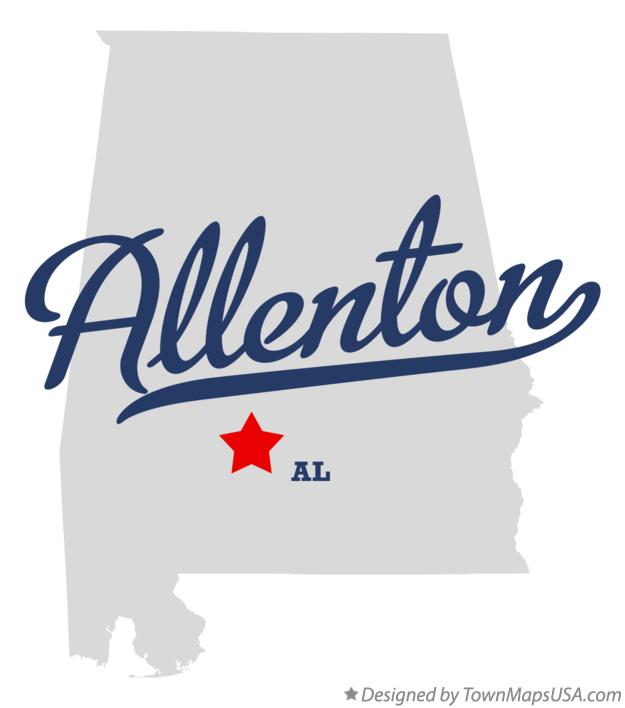 Map of Allenton Alabama AL