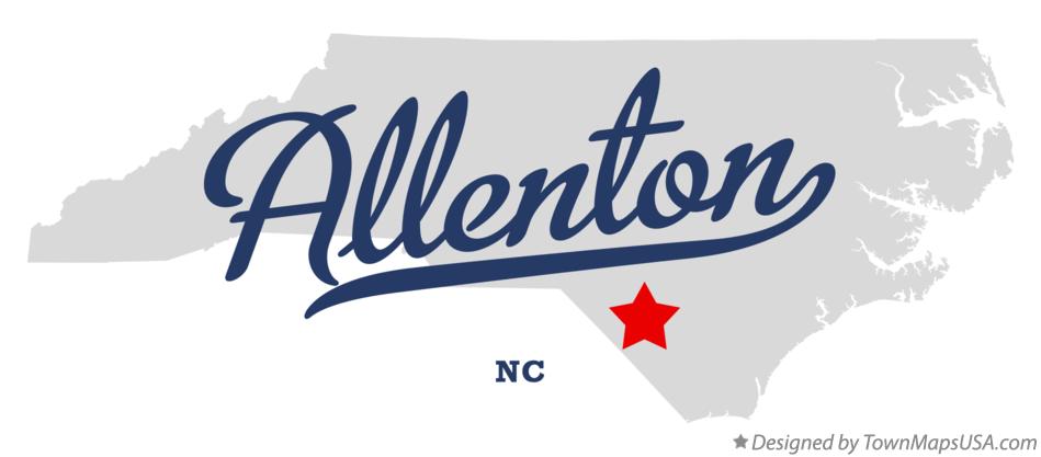 Map of Allenton North Carolina NC