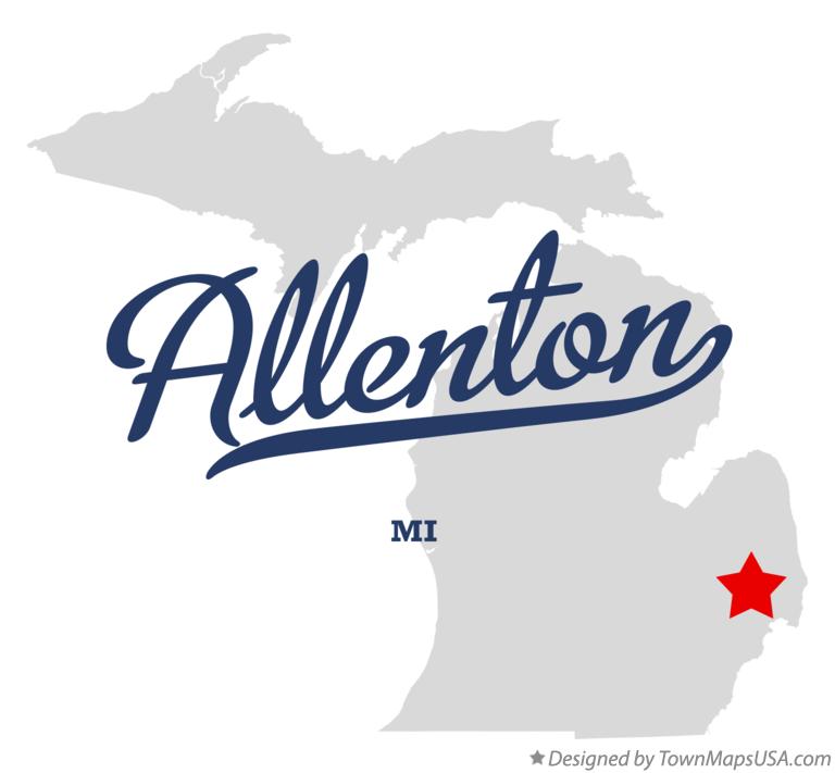 Map of Allenton Michigan MI