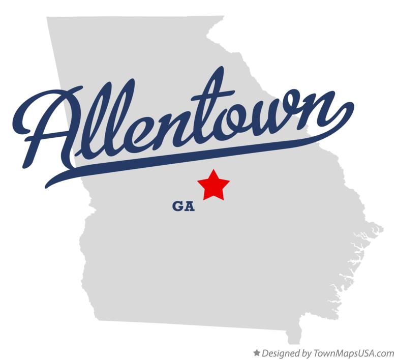Map of Allentown Georgia GA