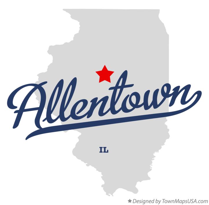 Map of Allentown Illinois IL