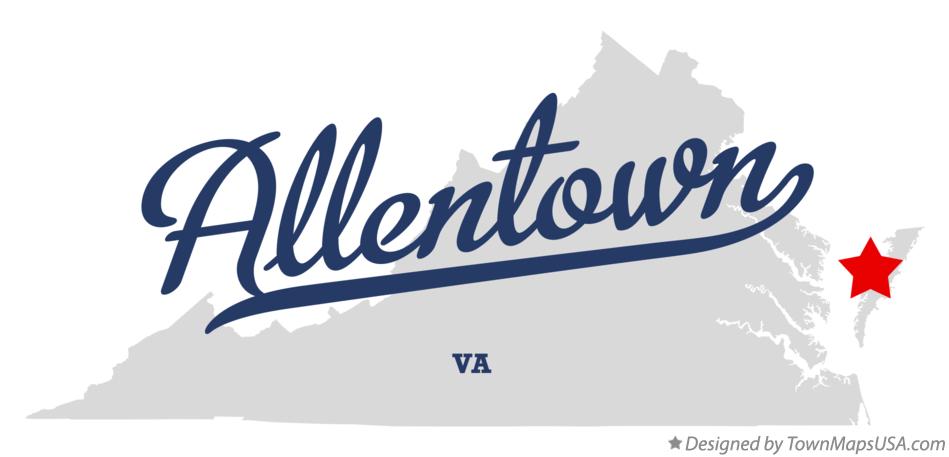 Map of Allentown Virginia VA
