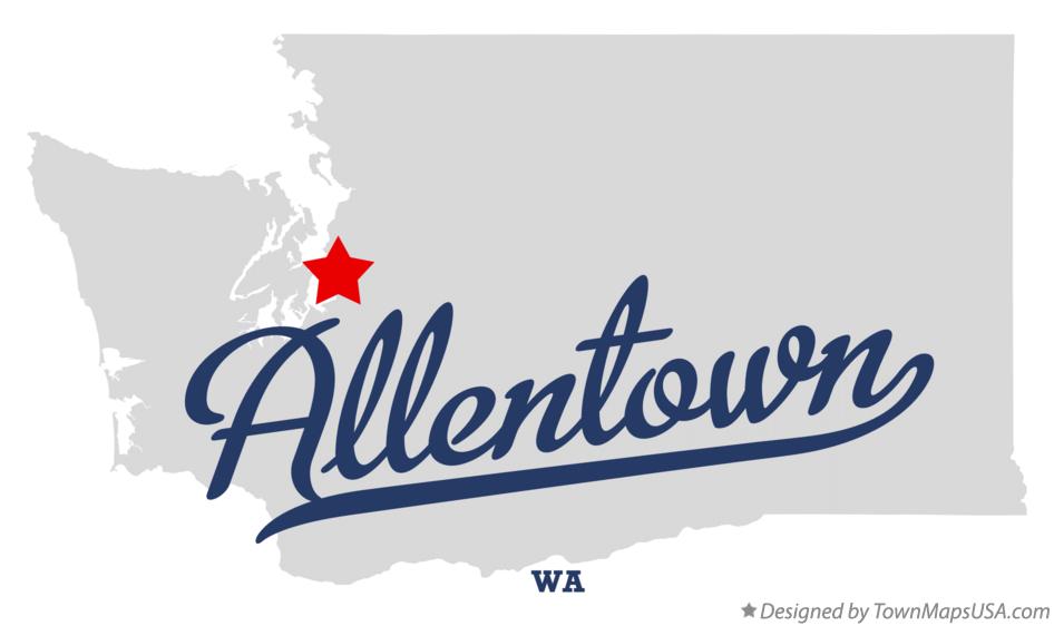 Map of Allentown Washington WA