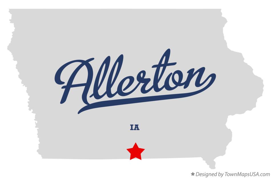 Map of Allerton Iowa IA