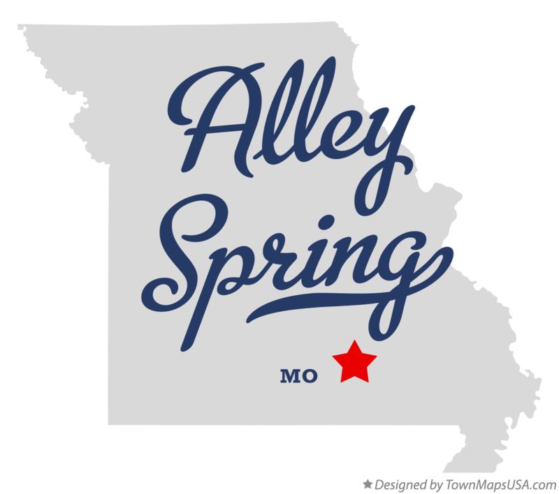 Map of Alley Spring Missouri MO