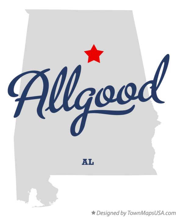 Map of Allgood Alabama AL