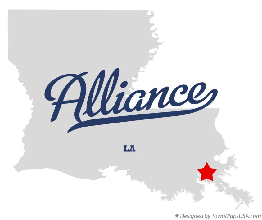 Map of Alliance Louisiana LA