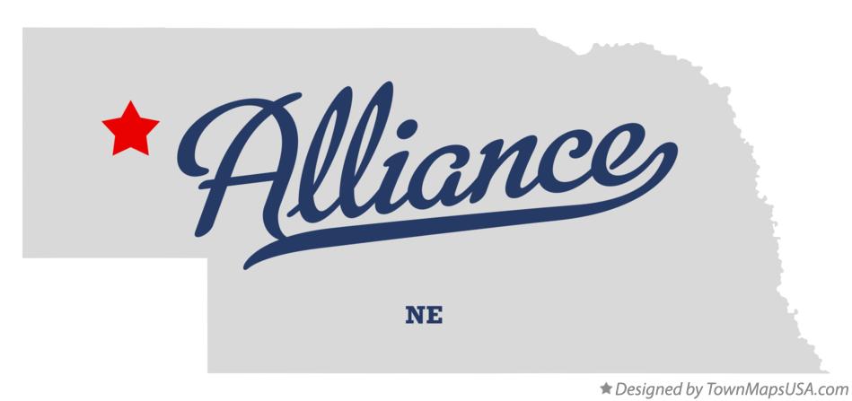 Map of Alliance Nebraska NE