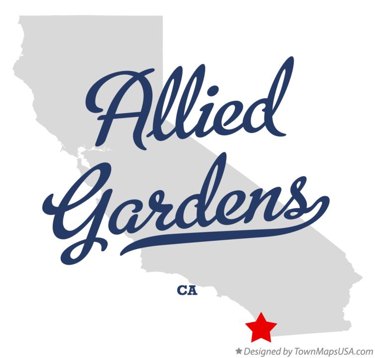 Map of Allied Gardens California CA